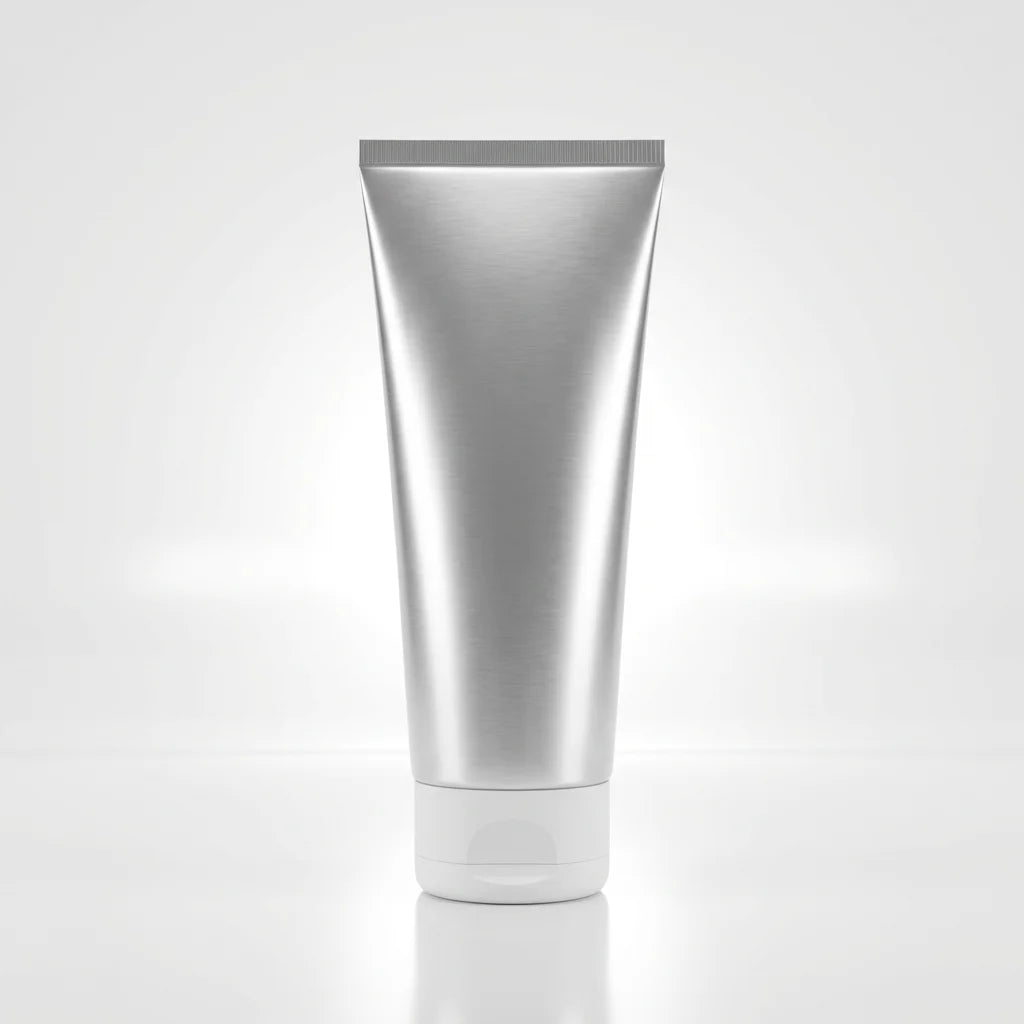Matte Black Luxury Cosmetic Squeeze Tube - Premium minimalist design with precision pump for high-end skincare branding